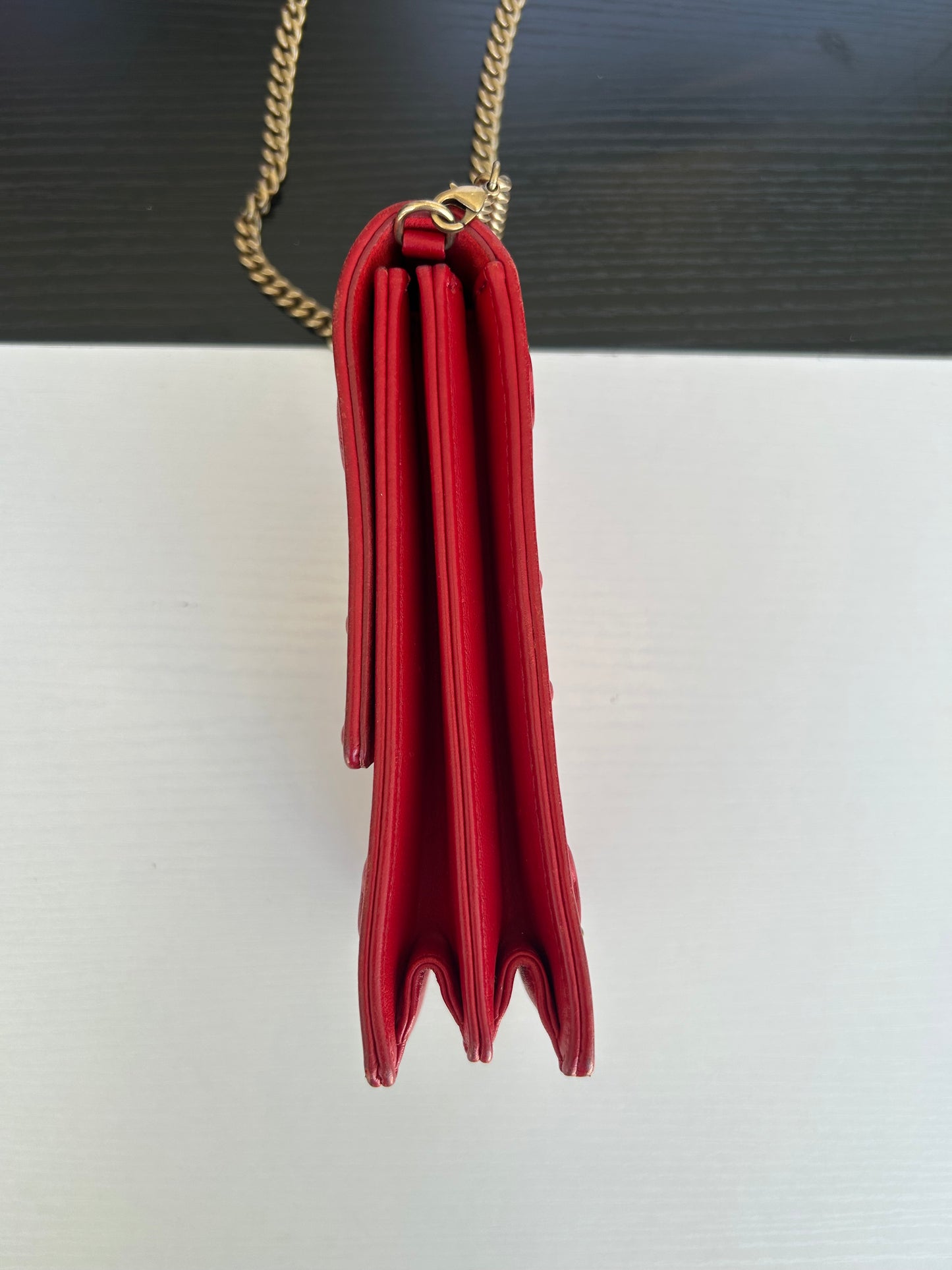 CHRISTIAN DIOR Diorama Vertical Clutch Crossbody Bag