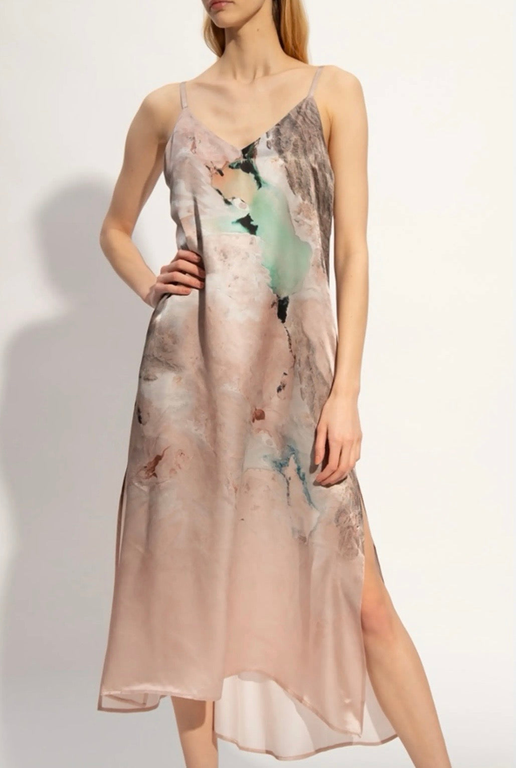 NEW* ALLSAINTS Plaster Pink Slip Dress - Size 6