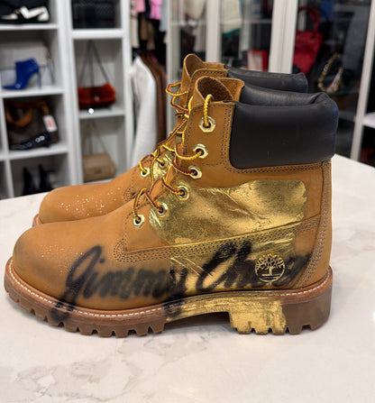 Jimmy Choo X Timberland Graffiti Logo Ankle Boots - Size 8