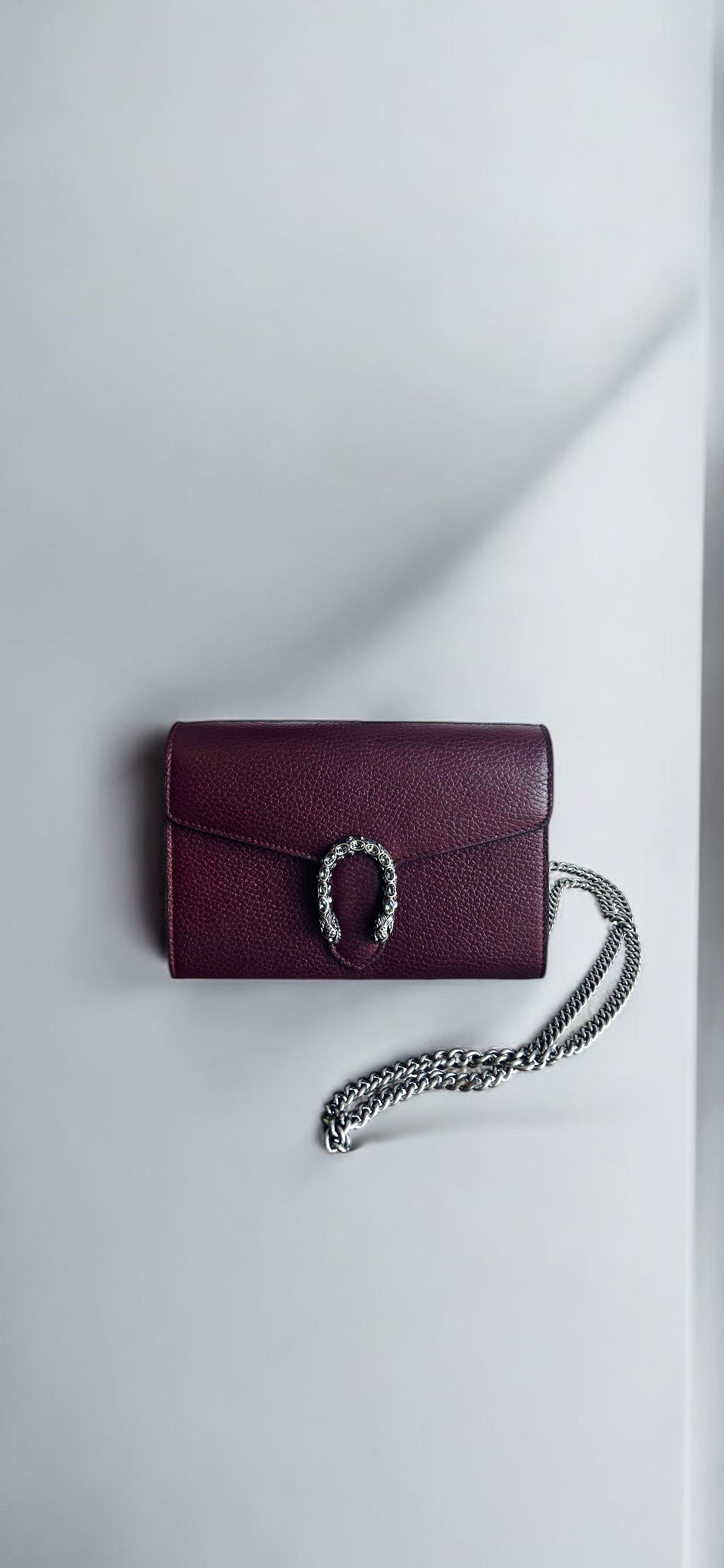 GUCCI Burgundy Leather Mini Dionysus