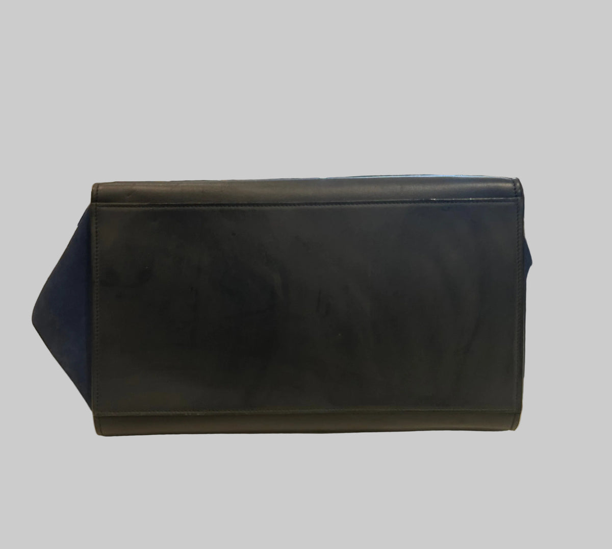 CÉLINE Trapeze Medium Blue Leather Shoulder Bag