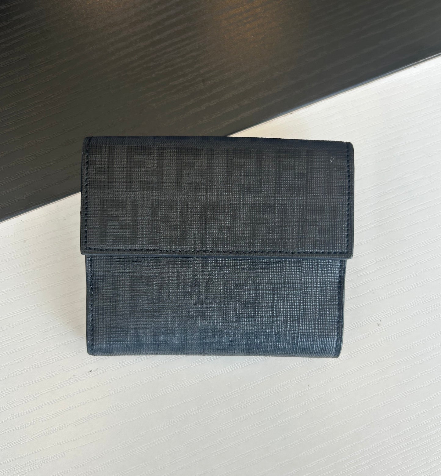 FENDI Zucchino Compact Monogram Wallet