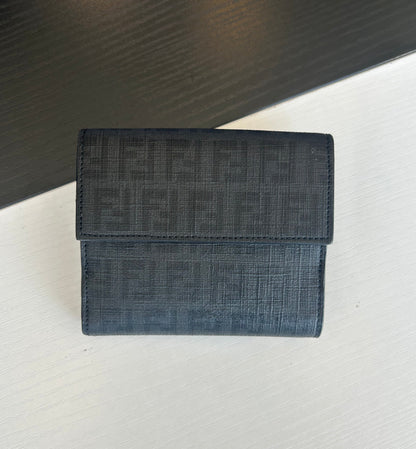 FENDI Zucchino Compact Monogram Wallet