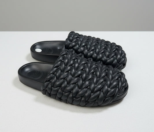 CHLOE Braided Leather Mules - Size 39
