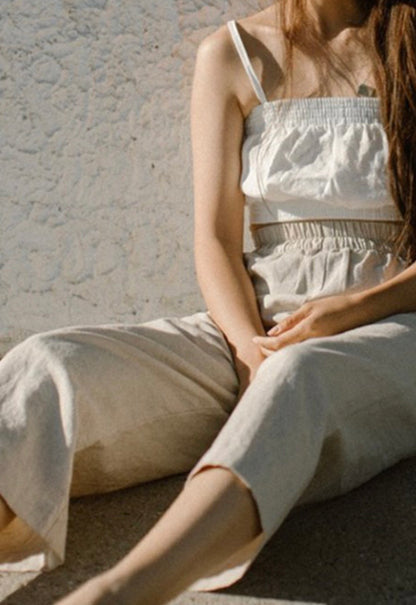 HARLY JAE Linen Cotton Cropped Pants - Size S
