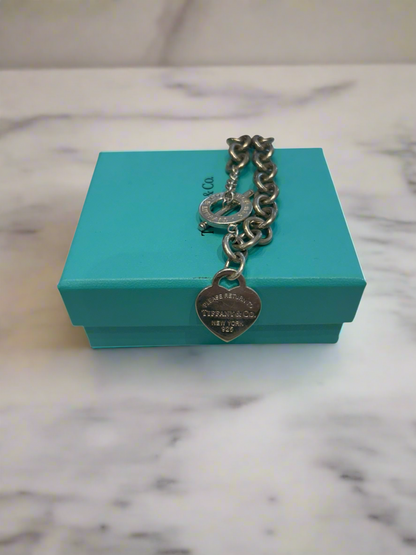 TIFFANY Heart Tag Charm Bracelet