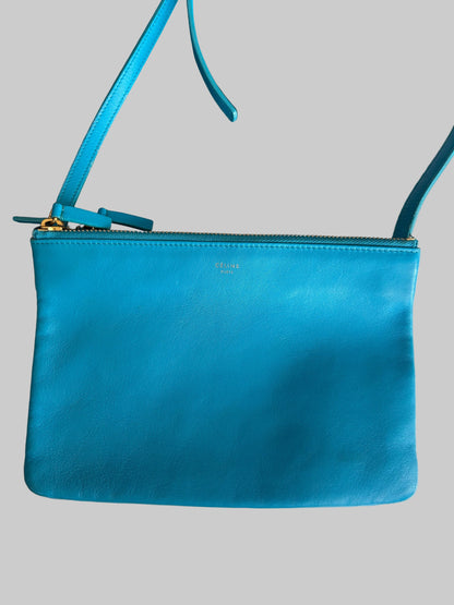 CÉLINE Blue Small Trio Crossbody