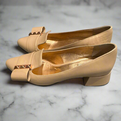 MAXMARA Nude Rose-gold Flats - Size 36