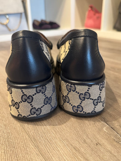 GUCCI Horsebit Platform Loafer - Size 40