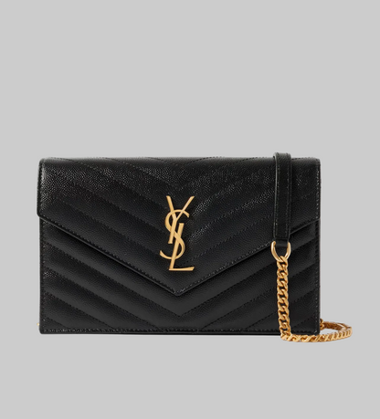 SAINT LAURENT Cassandre Matelassé Textured-Leather Crossbody