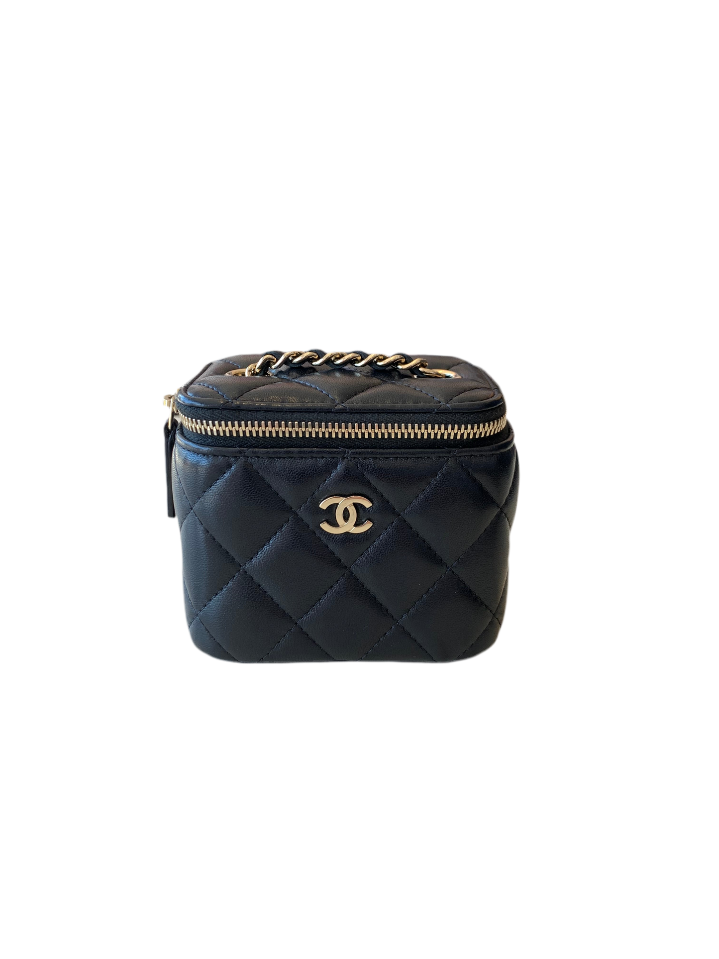 Chanel Black Lambskin Mini Vanity Case