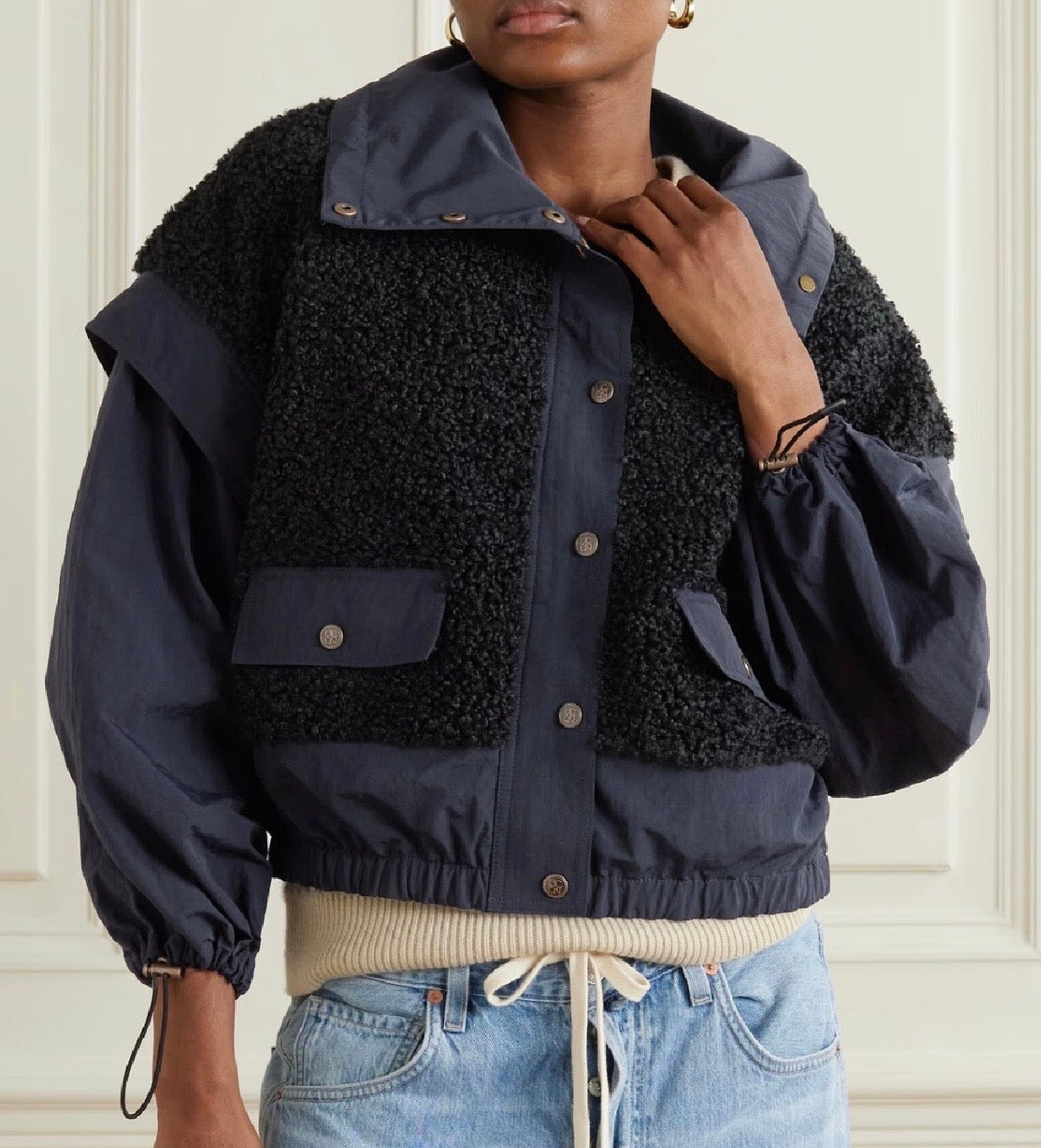 ULLA JOHNSON Aidan Shell and Fleece Jacket - Size L