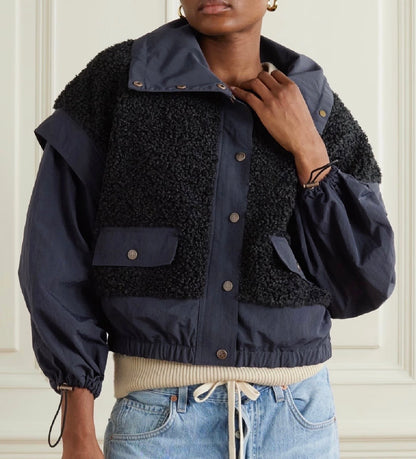 ULLA JOHNSON Aidan Shell and Fleece Jacket - Size L