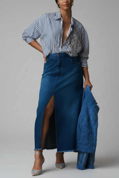 PILCRO Denim Skirt - Size M