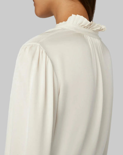 FRAME Cream Pleated Blouse - Size S
