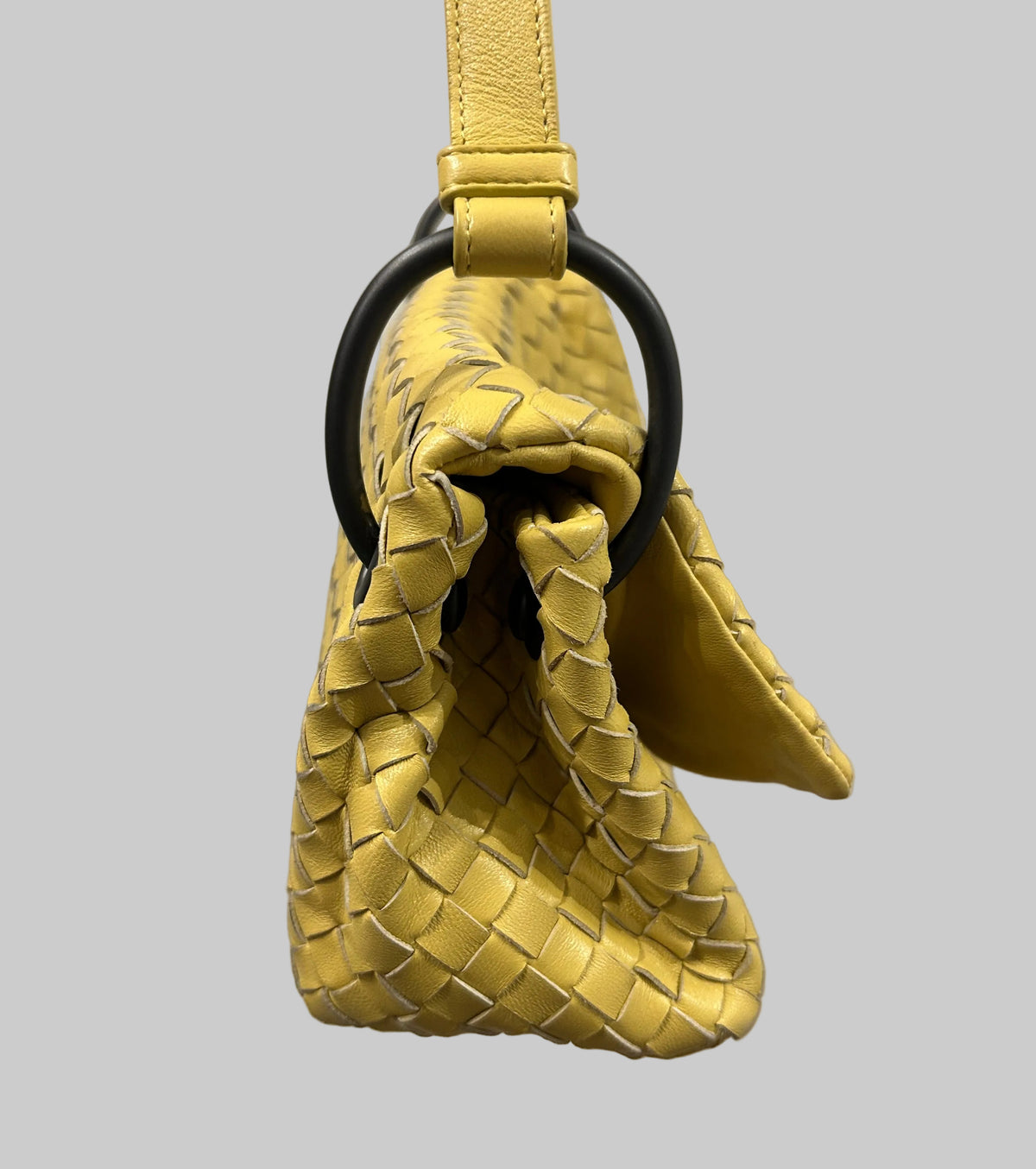 BOTTEGA VENETA Yellow Intrecciato Crossbody Bag