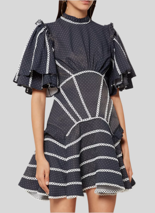 ACLER Polkadot Fit & Flare Mini Dress - Size 6