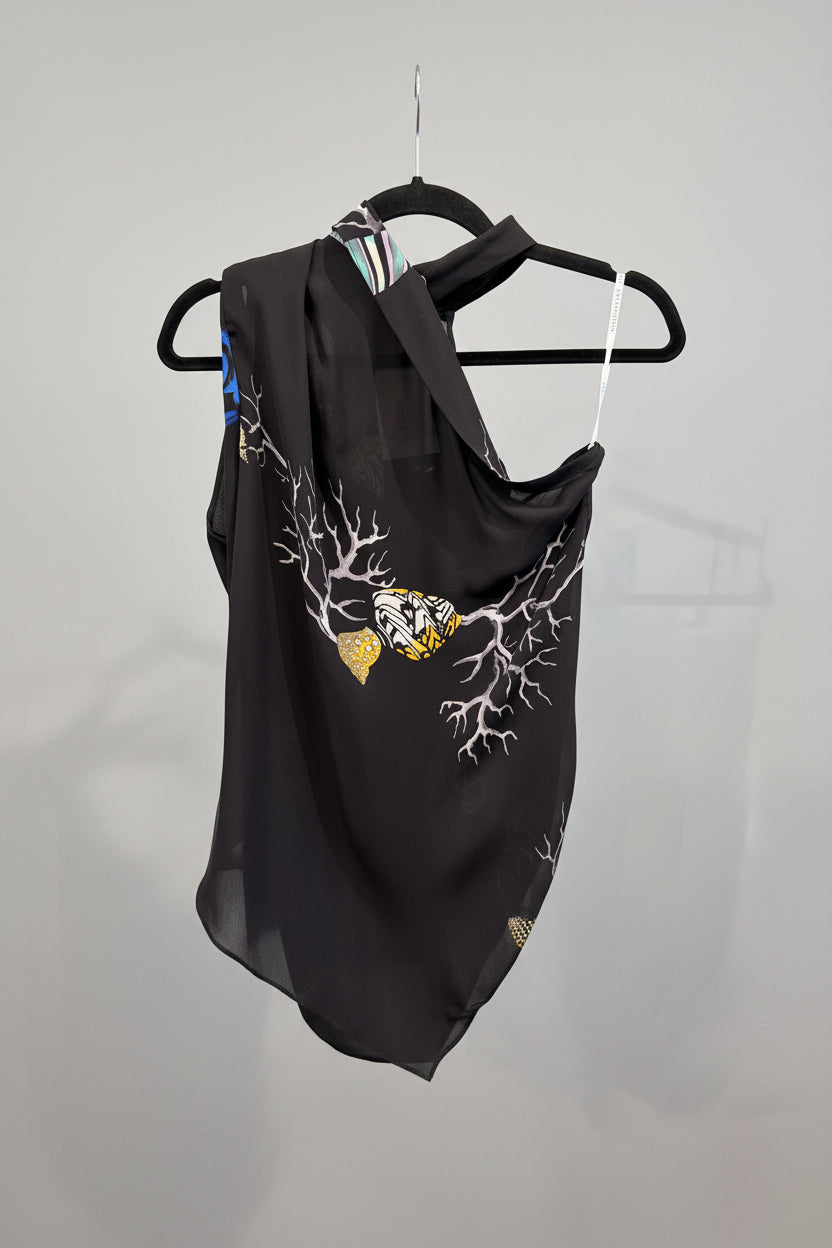 Versace Collection Silk Halter Top - size S