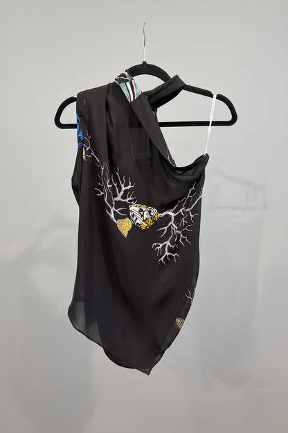 Versace Collection Silk Halter Top - size S