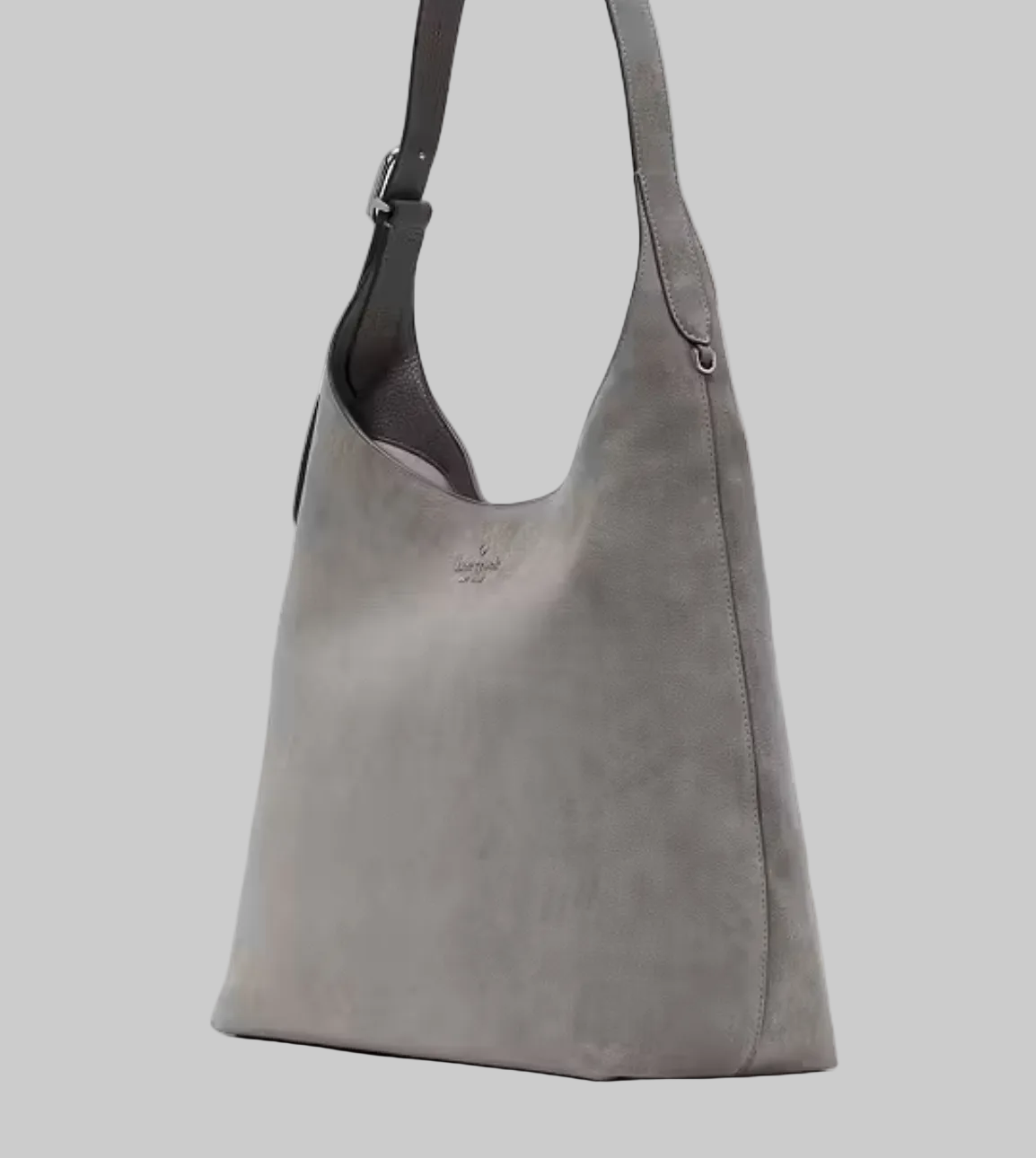 NEW* KATE SPADE Grey Suede Shoulder Bag