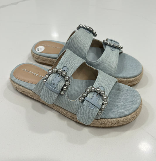 STUART WEITZMAN Toni Pearl Sandals - Size 6