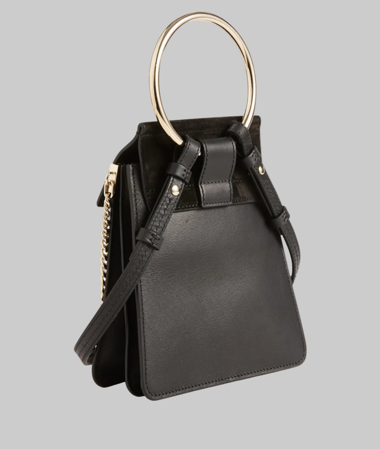 CHLOÉ Small Faye Leather And Suede Bracelet Bag