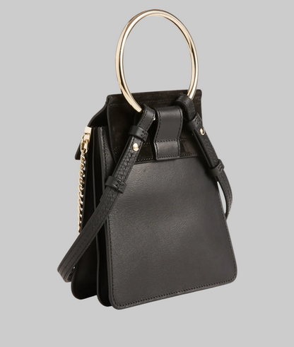 CHLOÉ Small Faye Leather And Suede Bracelet Bag