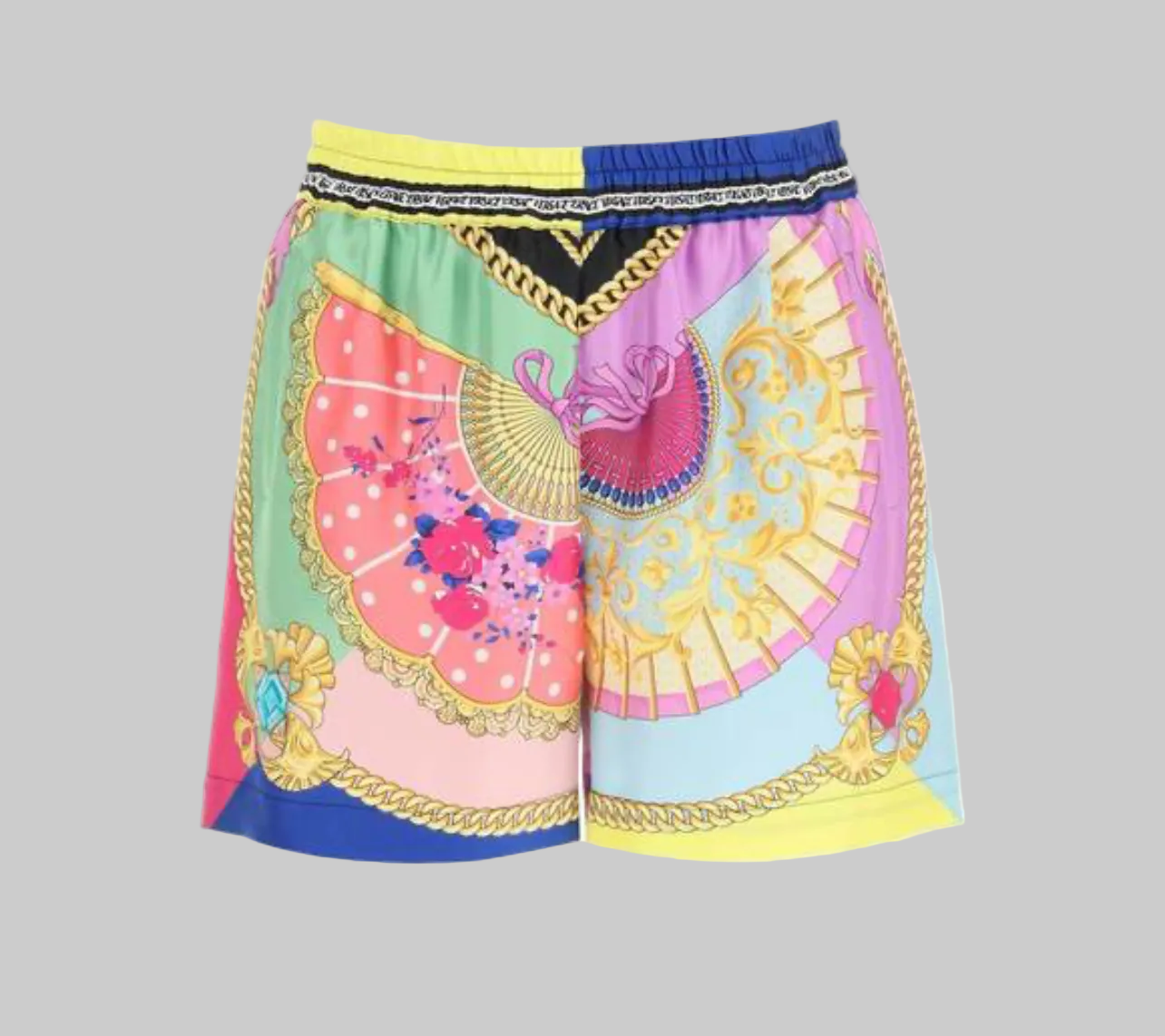VERSACE Printed lace trim Bralette & Shorts - Size M