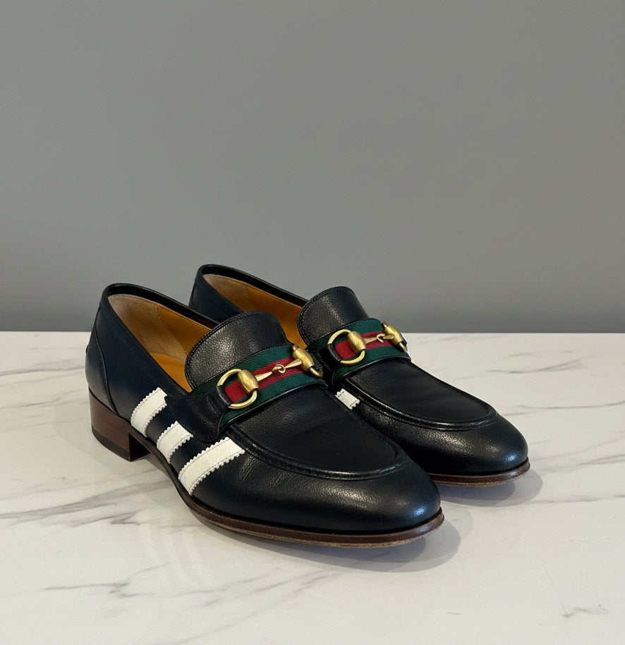 GUCCI X ADIDAS Horse-bit Loafers - Size 38