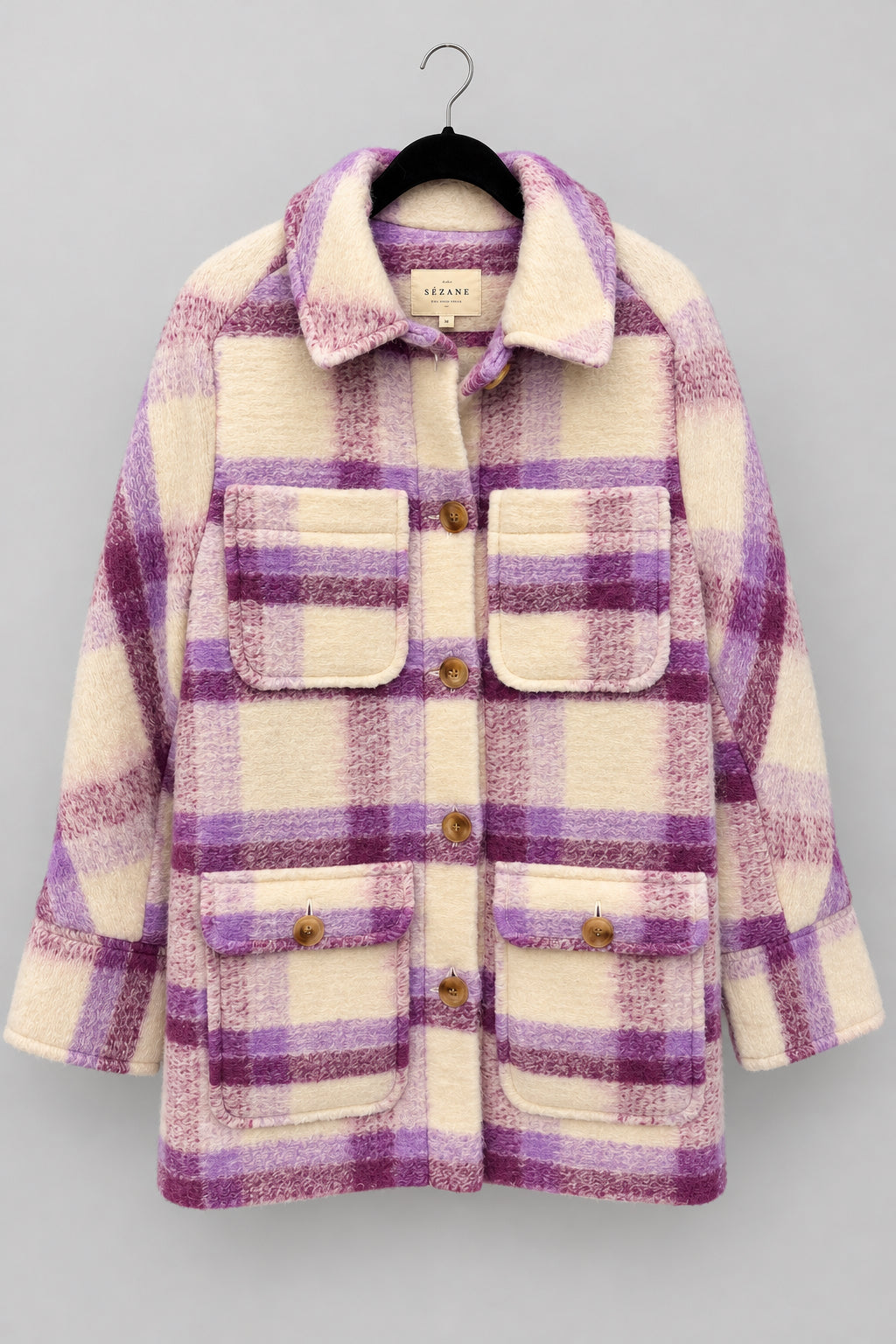 SEZANE Plaid Jacket - Size 34 (US2)