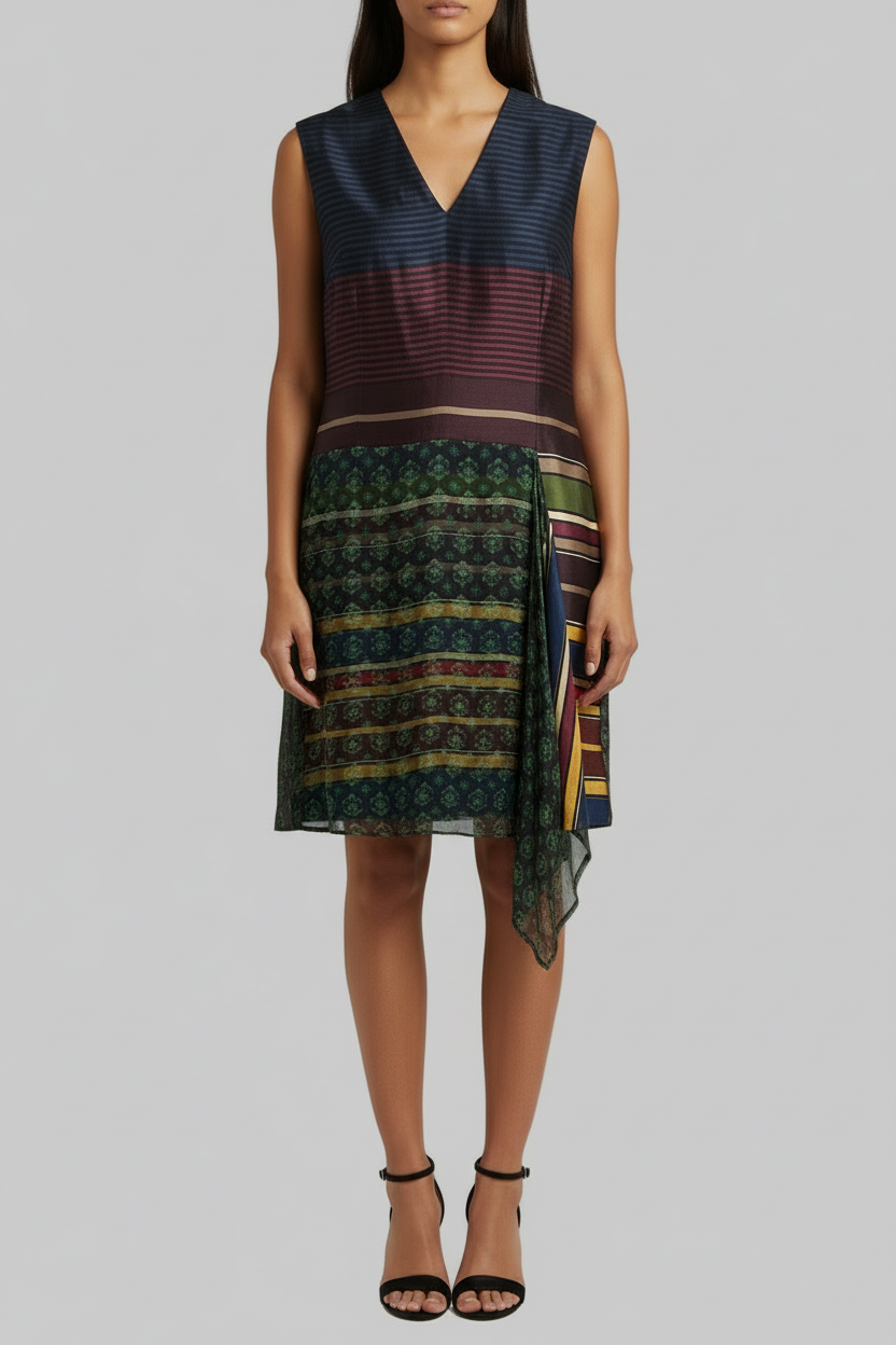 DRIES VAN NOTEN Patterned Dress - Size 40