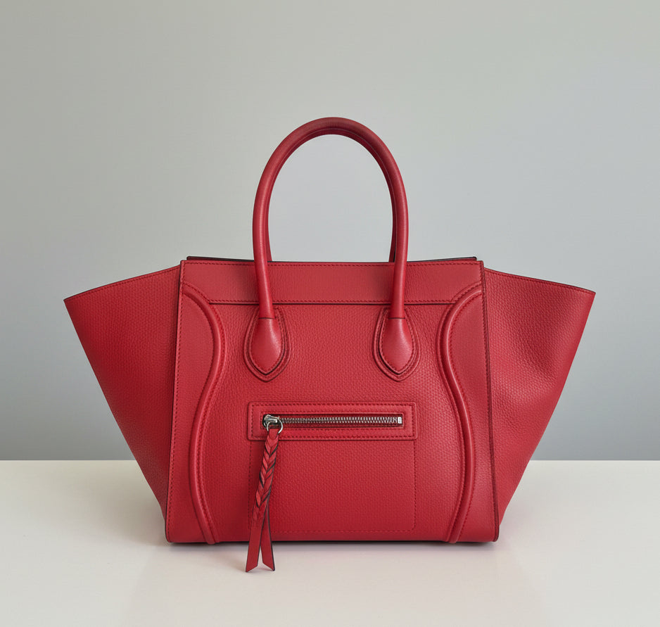 CÉLINE Phantom Luggage Tote Medium Red