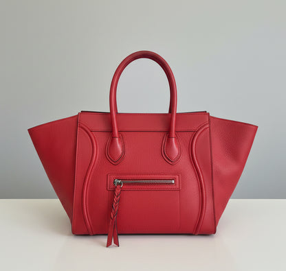 CÉLINE Phantom Luggage Tote Medium Red