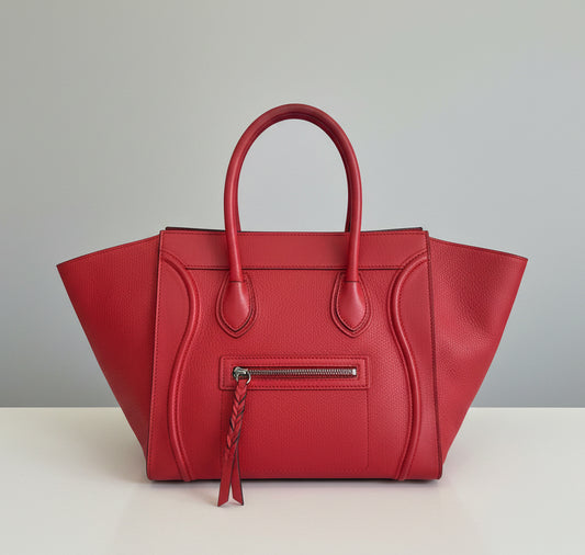 CÉLINE Phantom Luggage Tote Medium Red