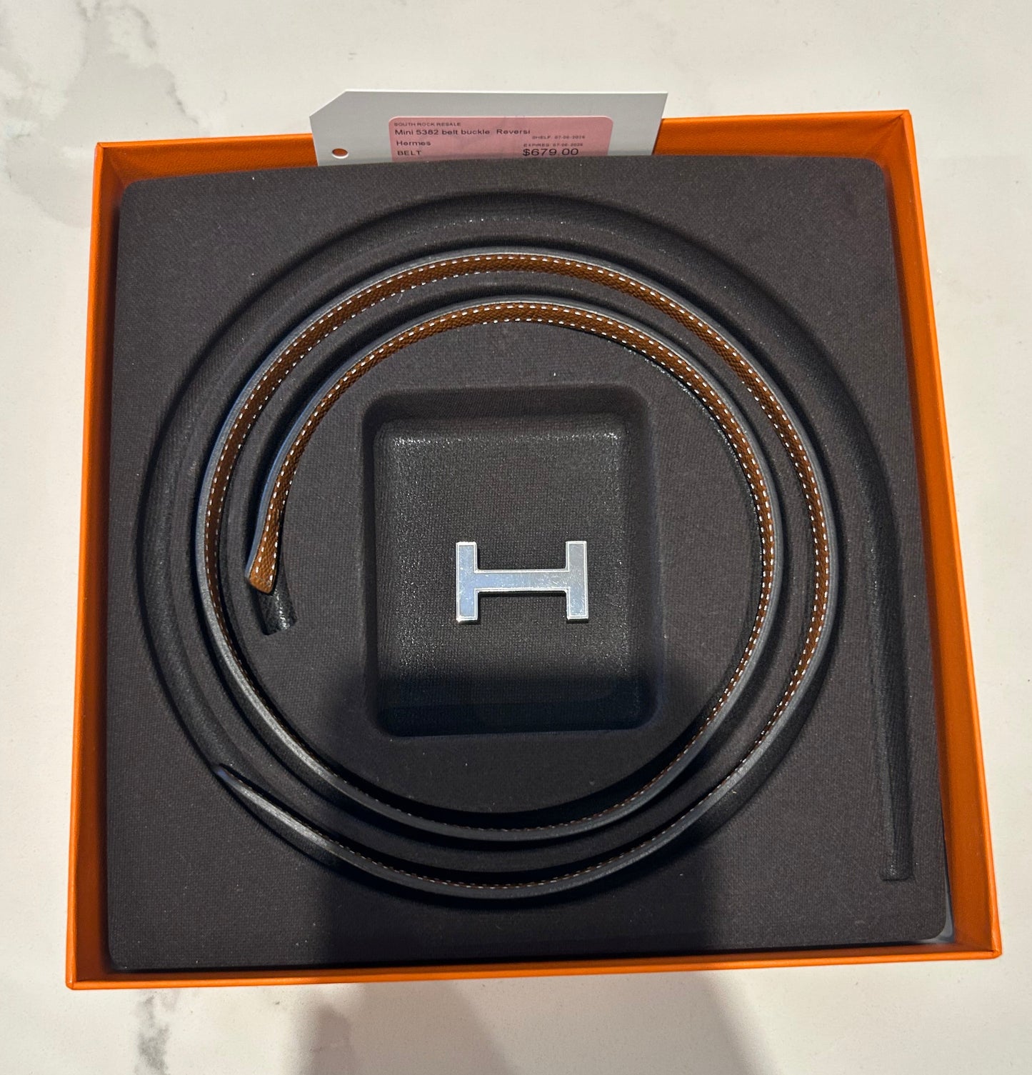 HERMÈS Focus Belt Buckle & Reversible Leather Strap 13mm - Size S (US 4)
