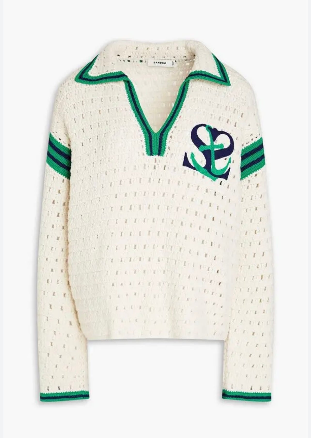 SANDRO Nicolas Wool Polo - Size S