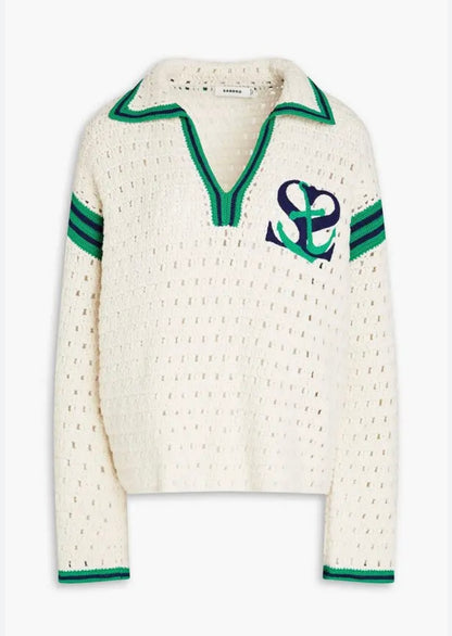 SANDRO Nicolas Wool Polo - Size S