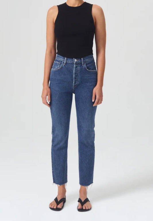 Riley High Rise Straight Crop Jeans - Size 30