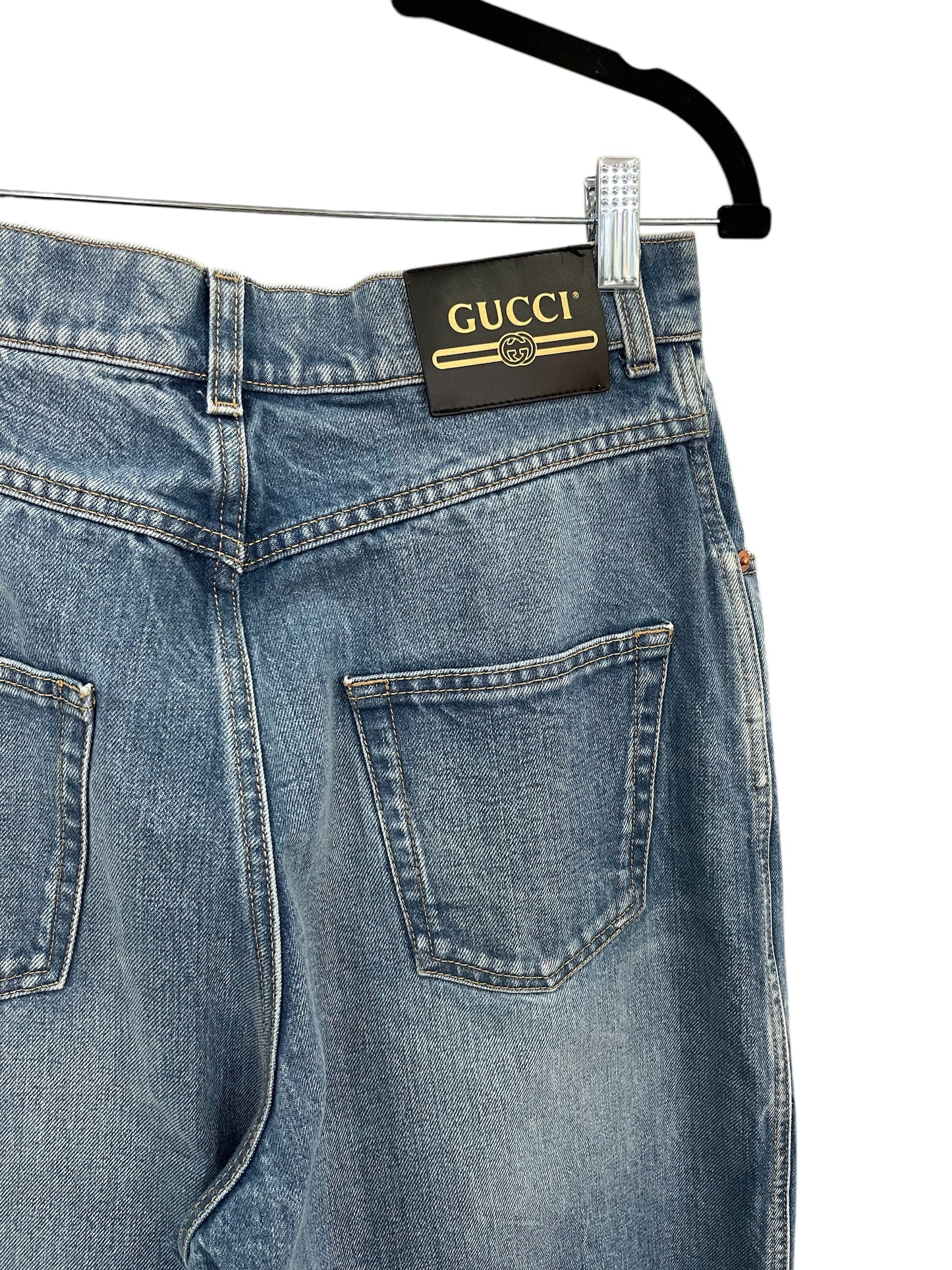 Gucci High Waist Barrel Leg Denim - Size 28