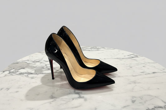 CHRISTIAN LOUBOUTIN So Kate Patent Black Pump - Size 35
