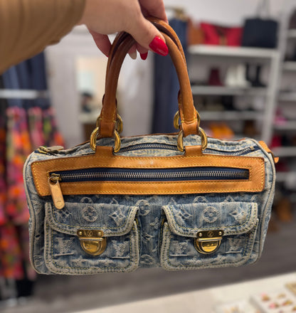 Louis Vuitton Neo Speedy Monogram Denim Boston Bag