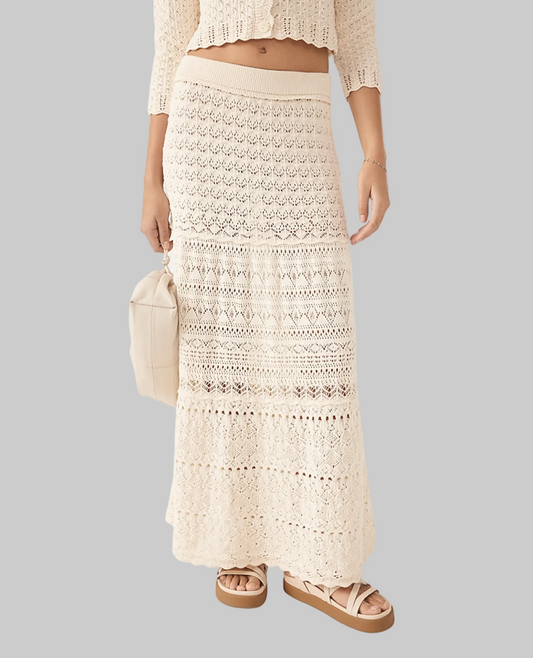 BA&SH Jupe Josh Crochet Maxi Skirt - Size M