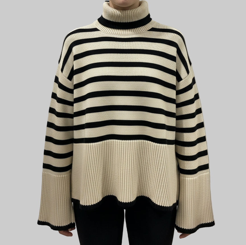 TOTEME Striped Turtleneck -Size XS