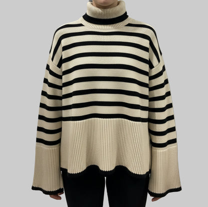 TOTEME Striped Turtleneck -Size XS