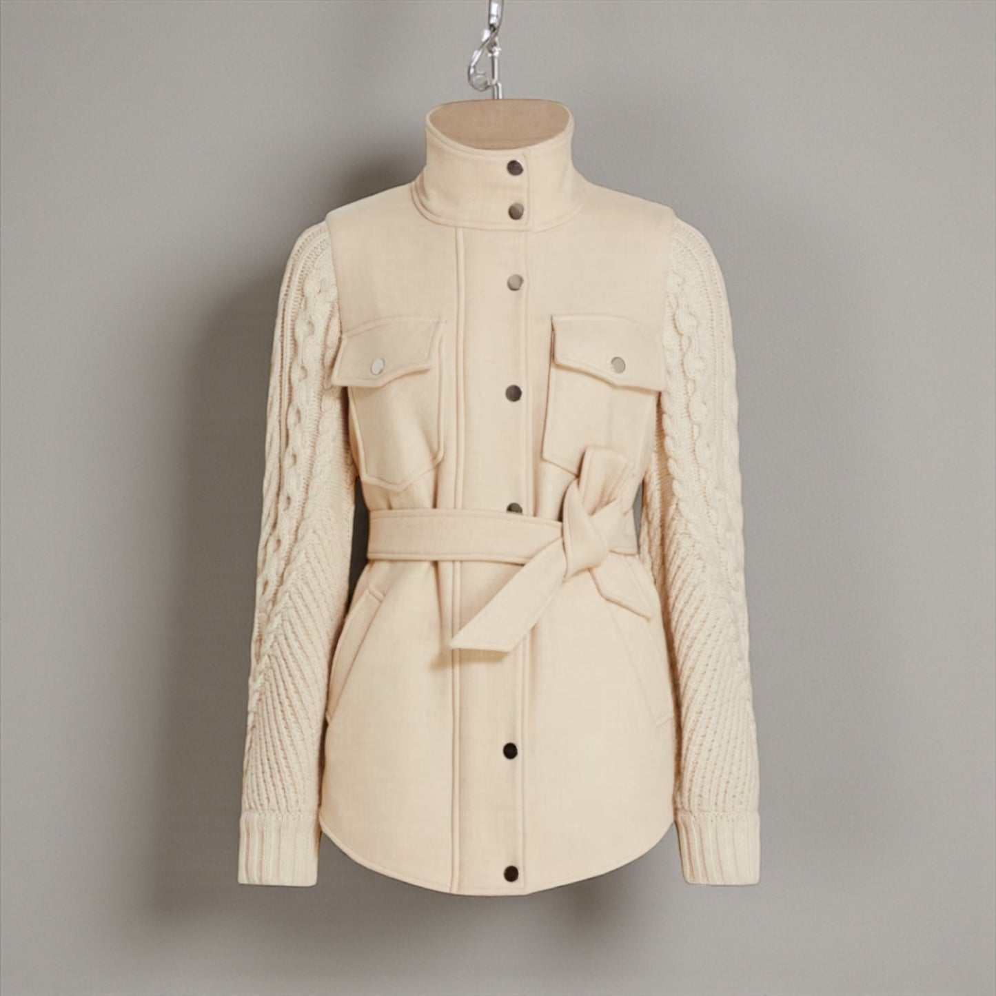 VERONICA BEARD 
Jett Mixed-Media Coat - Size Medium