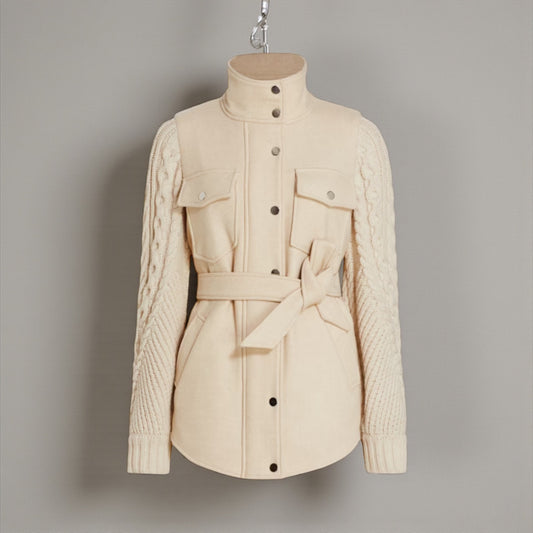 VERONICA BEARD 
Jett Mixed-Media Coat - Size Medium