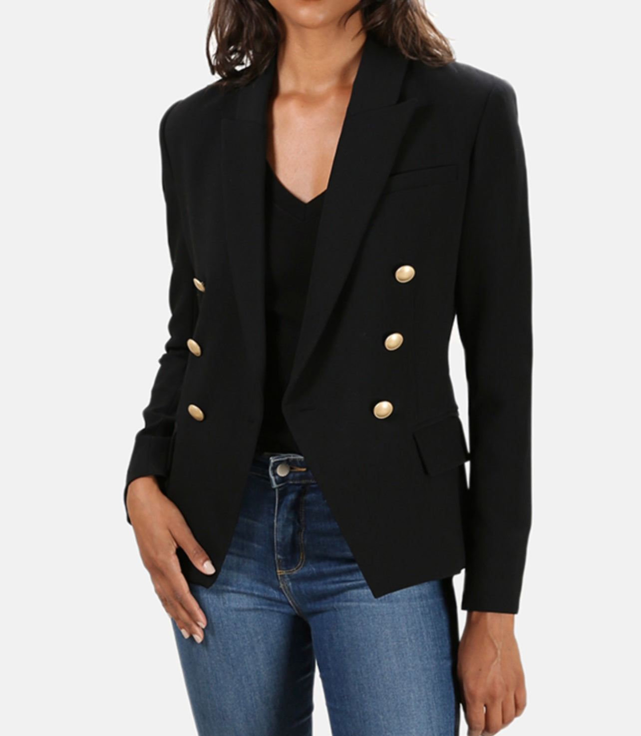 LAGENCE Black Kenzie Double Breasted Blazer - Size 4