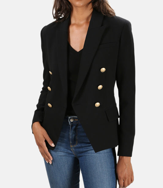 LAGENCE Black Kenzie Double Breasted Blazer - Size 4