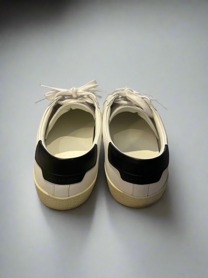 SAINT LAURENT White Embroidered Sneakers - Size 39