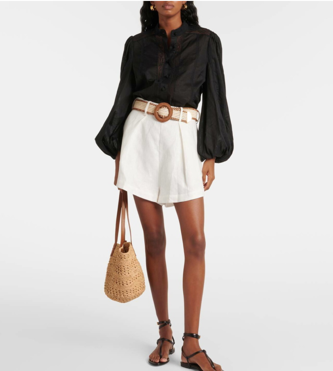 New* ZIMMERMANN
Halliday Belted Linen Shorts - Size 0